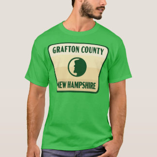 Grafton County New Hampshire Retro Badge Tan T-shirt