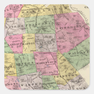 Grafton County, NH Vierkante Sticker