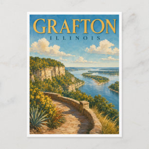 Grafton Illinois River Bluffs GeoSaga Briefkaart