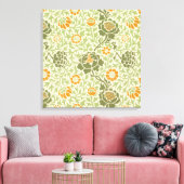Grafton Pattern (door William Morris) Canvas Afdruk (Insitu (Woonkamer))