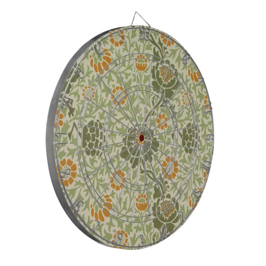 Grafton Pattern (door William Morris) Dartbord (Voorkant Links)