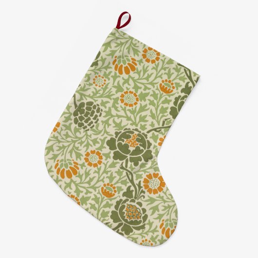 Grafton Pattern (door William Morris) Grote Kerstsok (Voorkant (Hangend))