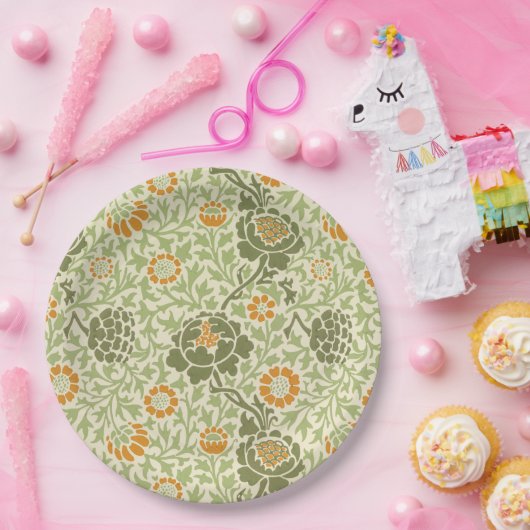 Grafton Pattern (door William Morris) Papieren Bordje (Feest)