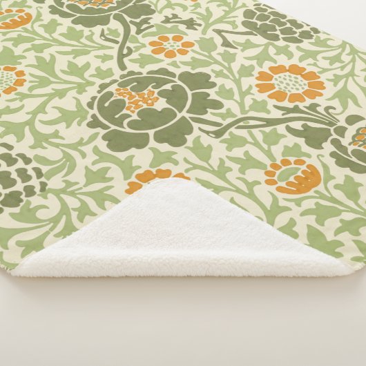 Grafton Pattern (door William Morris) Sherpa Deken (3/4)