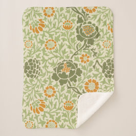 Grafton Pattern (door William Morris) Sherpa Deken