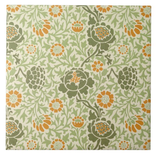 Grafton Pattern (door William Morris) Tegeltje (Voorkant)