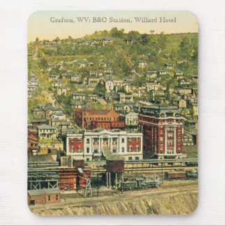 Grafton, WV: B&O-station, Willard Hotel Muismat