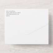 Grage kalligrafie Foto Elopement Party All In One Uitnodiging (Achterkant)