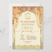 Grah Pravesh Indiase Hindoe Housewarming Kaart (Voorkant)