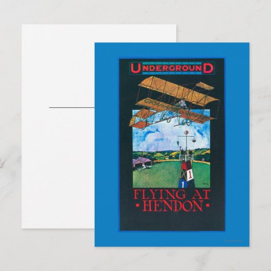 Grahaamwit en vlak boven het Poster van het luchtv Briefkaart (Voorkant / Achterkant)