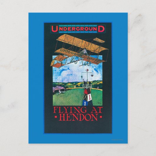 Grahaamwit en vlak boven het Poster van het luchtv Briefkaart (Voorkant)