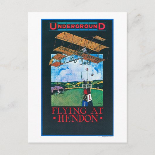 Grahaamwit en vlak boven het Poster van het luchtv Briefkaart (Voorkant)