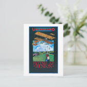 Grahaamwit en vlak boven het Poster van het luchtv Briefkaart (Staand voorkant)