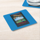 Grahaamwit en vlak boven het Poster van het luchtv Kartonnen Onderzetters (Schuin)