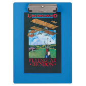 Grahaamwit en vlak boven het Poster van het luchtv Klembord (Voorkant)