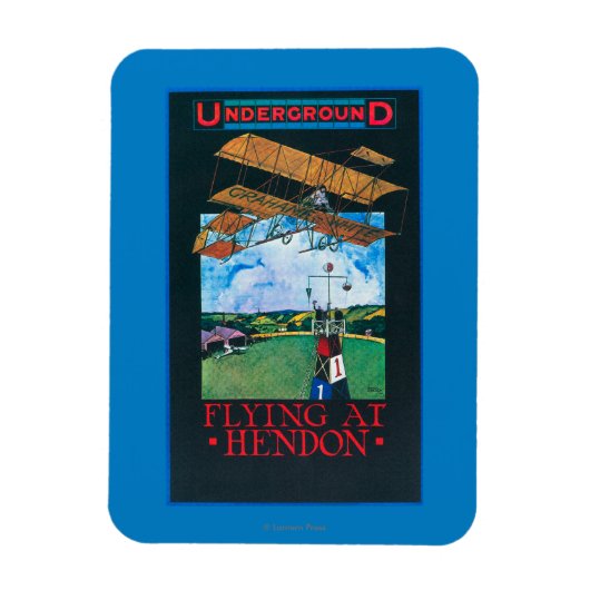 Grahaamwit en vlak boven het Poster van het luchtv Magneet (Verticaal)