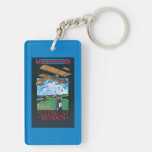 Grahaamwit en vlak boven het Poster van het luchtv Sleutelhanger (achterkant)