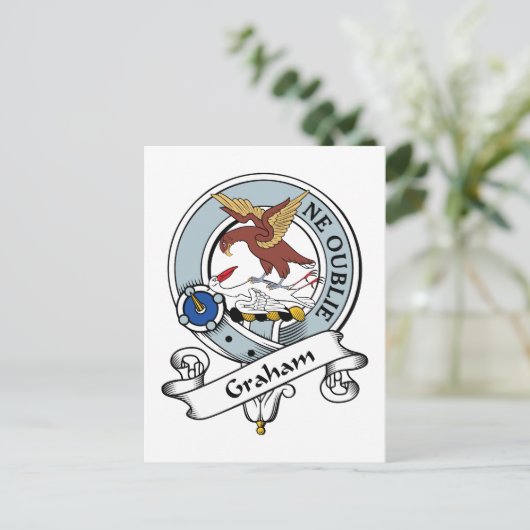 Graham Clan Badge Briefkaart (Staand voorkant)