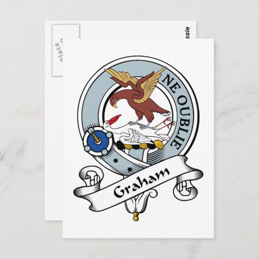 Graham Clan Badge Briefkaart (Voorkant / Achterkant)