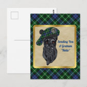 Graham Clan Badge & Tartan Briefkaart (Voorkant / Achterkant)