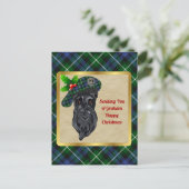 Graham Clan Badge & Tartan Kerstmis Briefkaart (Staand voorkant)