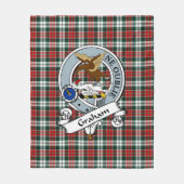 Graham Clan Badge Tartan Pset Fleece Deken (Voorkant)