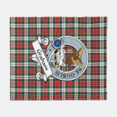 Graham Clan Badge Tartan Pset Fleece Deken (Voorkant (Horizontaal))