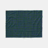 Graham Clan Blauw, Groen, en Zwarte Tartan Fleece Deken (Voorkant (Horizontaal))