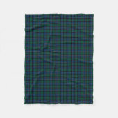 Graham Clan Blauw, Groen, en Zwarte Tartan Fleece Deken (Voorkant)