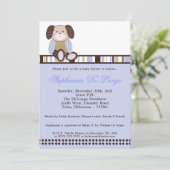 Graham Crackers Boy Blue Baby shower Invitation Kaart (Staand voorkant)