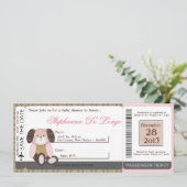 Graham Crackers Girl Pink Baby shower Uitnodiging (Staand voorkant)