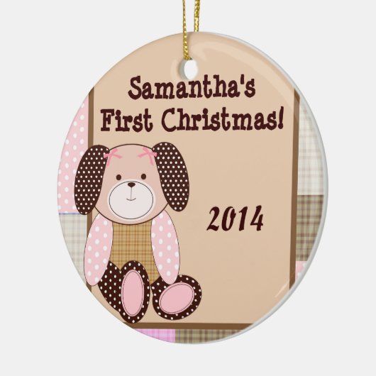 Graham Crackers Meisje Gepersonaliseerde Naam Orna Keramisch Ornament (Links)