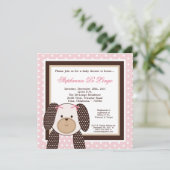 Graham Crackers Meisje Roze Baby shower Invitation Kaart (Staand voorkant)