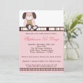 Graham Crackers Meisje Roze Baby shower Invitation Kaart (Staand voorkant)