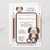 Graham Crackers Meisje Roze Baby shower Invitation Kaart (Voorkant / Achterkant)