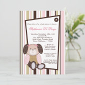 Graham Crackers Meisje Roze Baby shower Invitation Kaart (Staand voorkant)