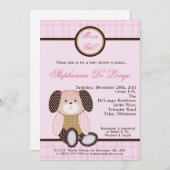 Graham Crackers Meisje Roze Baby shower Invitation Kaart (Voorkant / Achterkant)