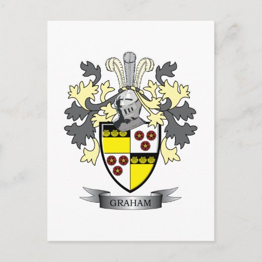 Graham Family Crest Coat of Arms Briefkaart (Voorkant)