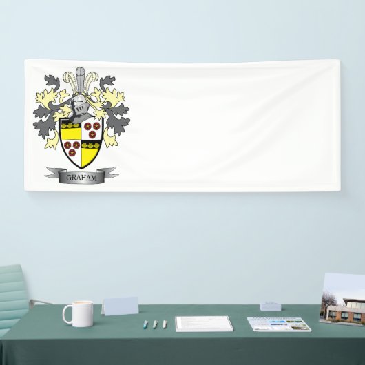 Graham Family Crest Coat of Arms Spandoek (Beurs)