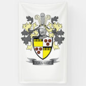 Graham Family Crest Coat of Arms Spandoek (Verticaal)