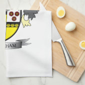 Graham Family Crest Coat of Arms Theedoek (Quarter Fold)