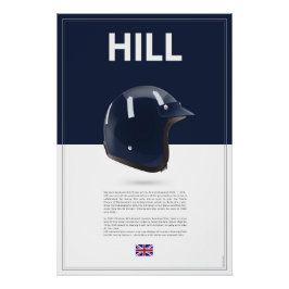 Graham Hill Helmet Perfect Poster