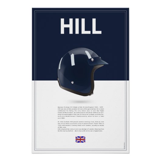 Graham Hill Helmet Perfect Poster (Voorkant)