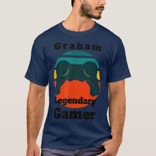 Graham Legendary Gamer Video Game Player Control T-shirt