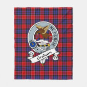 Graham of Menteith Rode Clan Badge Tartan Schotse Fleece Deken (Voorkant)