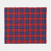 Graham of Menteith Rode Plaid Fleece Deken (Voorkant (Horizontaal))