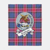 Graham Of Menteith Roze Clan Badge Tartan Plaid Fleece Deken (Voorkant)
