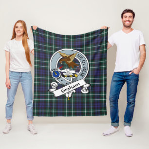 Graham of Montrose Modern Clan badge Tartan Pset Fleece Deken