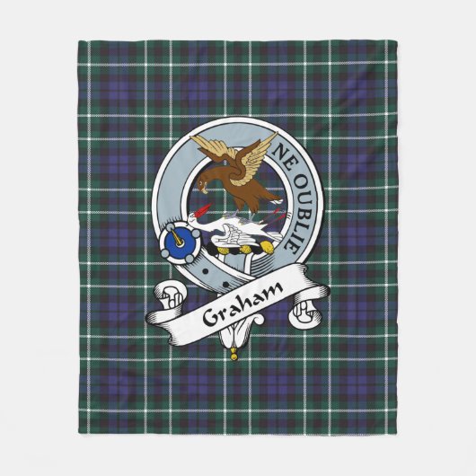 Graham of Montrose Modern Clan badge Tartan Pset Fleece Deken (Voorkant)