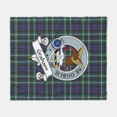 Graham of Montrose Modern Clan badge Tartan Pset Fleece Deken (Voorkant (Horizontaal))